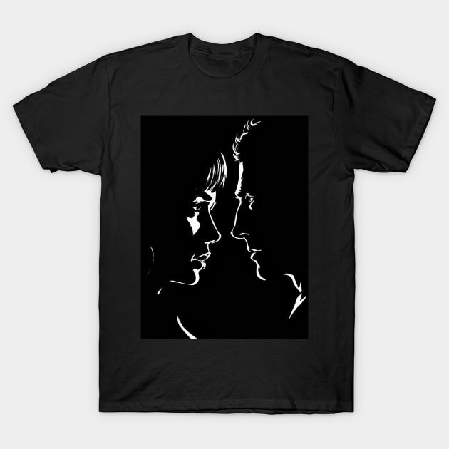 Couple Silhouette Face to Face T-Shirt by byNIKA